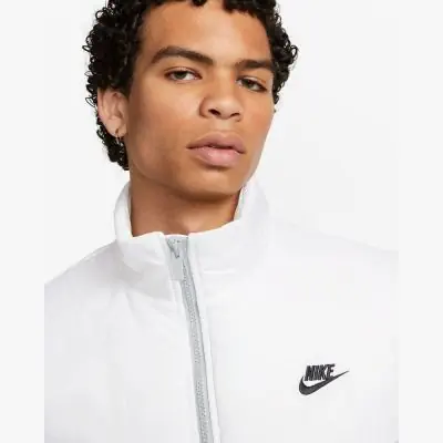 Giacca senza maniche Nike Therma Fit Windrunner Mid Weight Puffer Uomo Grigio e Bianco EKINSPORT