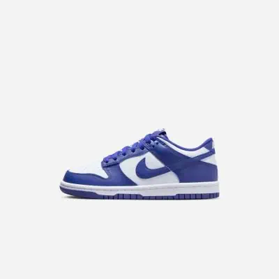 Scarpe Nike Dunk Low bianche e blu per bambini EKINSPORT