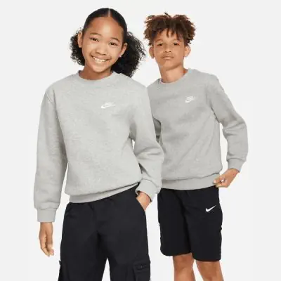 Felpa Nike Sportswear Club Fleece Grigio Bambino EKINSPORT