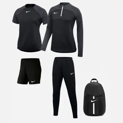 Ensemble Nike femme Pack 5 pièces Maillot Academy Pro Short Park III Haut 1/4 zip Academy Pro Pantalon de survêtement Academy Pro Sac à dos Academy Team DH9242 BV6860 DH9246 DH9273 DC2647
