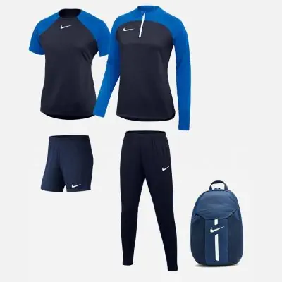 Ensemble Nike femme Pack 5 pièces Maillot Academy Pro Short Park III Haut 1/4 zip Academy Pro Pantalon de survêtement Academy Pro Sac à dos Academy Team DH9242 BV6860 DH9246 DH9273 DC2647