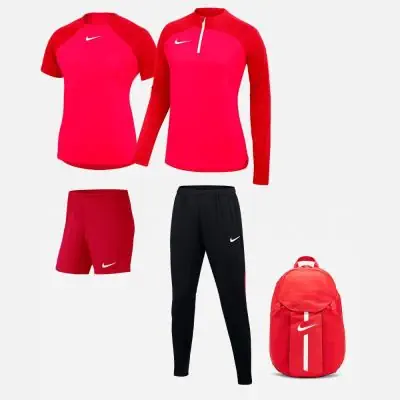 Ensemble Nike femme Pack 5 pièces Maillot Academy Pro Short Park III Haut 1/4 zip Academy Pro Pantalon de survêtement Academy Pro Sac à dos Academy Team DH9242 BV6860 DH9246 DH9273 DC2647