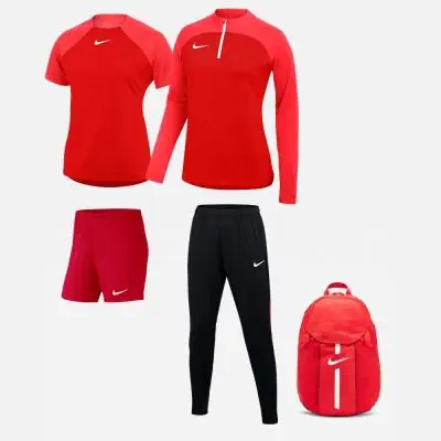Ensemble Nike femme Pack 5 pièces Maillot Academy Pro Short Park III Haut 1/4 zip Academy Pro Pantalon de survêtement Academy Pro Sac à dos Academy Team DH9242 BV6860 DH9246 DH9273 DC2647