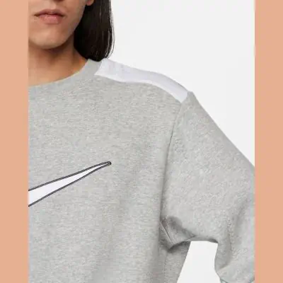 sweat nike sportswear crew bb gris homme fn0245 063