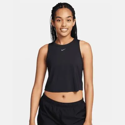 debardeur crop top nike one classic noir femme fn2845 010