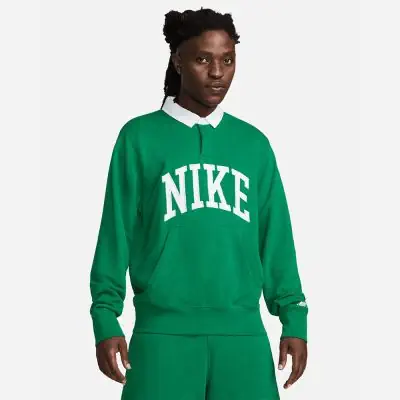 Herenpolo Nike Club Fleece met lange mouwen EKINSPORT