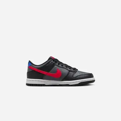 chaussures nike dunk low noir et rouge pour enfant fv0373 001