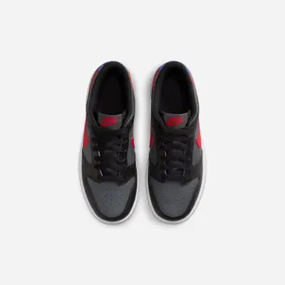 chaussures nike dunk low noir et rouge pour enfant fv0373 001