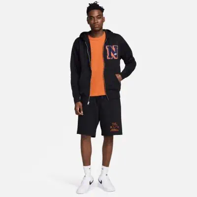 Men s Nike Sportswear Club Fleece Black zip up hoodie EKINSPORT