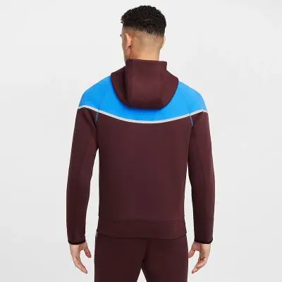 Men's Nike Sportswear Tech Fleece Windrunner Bordeaux Bleu Ciel - Technical View