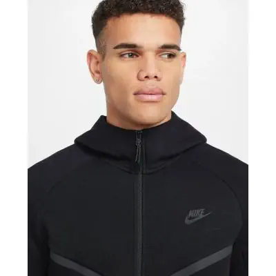 Cerniera Felpa Nike Nera Con Cappuccio E Zip Uomo Nike Sportswear