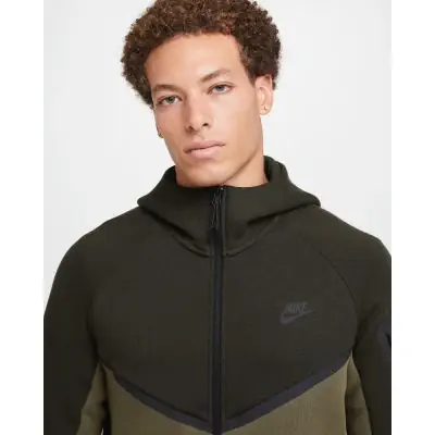 Men s Nike Sportswear Tech Fleece Green Zip Hoodie EKINSPORT