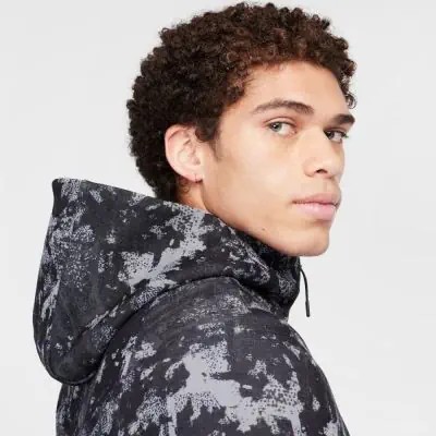 Sweat à Capuche Intégral Zippé Garçon DC – Gris, Camouflage, Taille L (neuf)