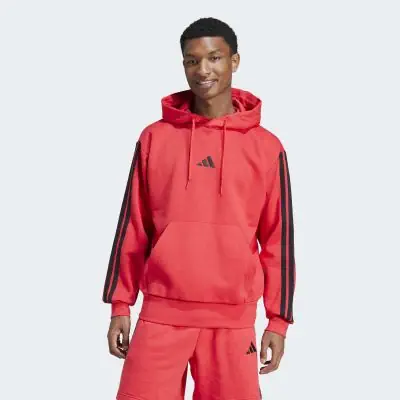 Sudadera adidas Essentials Roja y Negra, Hombre EKINSPORT