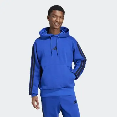 sweat shirt capuche 3 bandes essentials adidas homme je6300