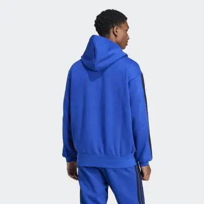 sweat shirt capuche 3 bandes essentials adidas homme je6300