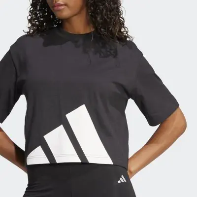 Maglietta adidas Essentials bianca e nera da donna EKINSPORT