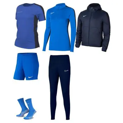 Ensemble Nike Academy 23 pour Femme. Survetement Maillot Short Chaussettes Parka 6 pieces