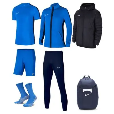 Ensemble Nike homme Pack 7 pièces Maillot Academy 23 Short Park III Chaussettes Strike Crew Veste de survêtement Academy 23 Pantalon de survêtement Academy 23 Veste doublée Team Fall Sac à dos Academy Team DR1336 BV6855 DH6620 DR1681 DR1666 CW6157 DV0761