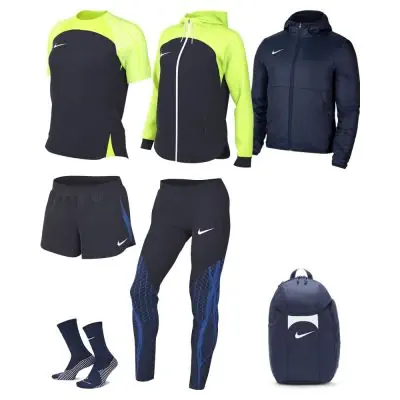 Ensemble Nike femme Pack 7 pièces Maillot Strike 23 Short Strike 23 Chaussettes Strike Crew Veste de survêtement Strike 23 Pantalon de survêtement Strike 23 Veste doublée Team Fall Sac à dos Academy Team DR2278 DR2322 DH6620 DR2573 DR2568 DC8039 DV0761