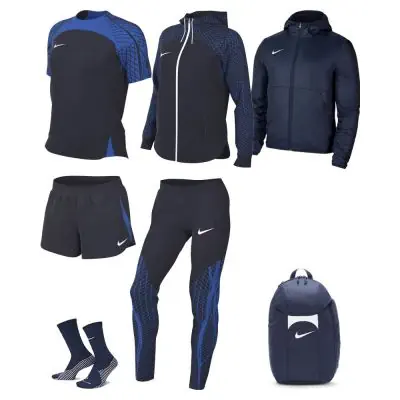 Ensemble Nike femme Pack 7 pièces Maillot Strike 23 Short Strike 23 Chaussettes Strike Crew Veste de survêtement Strike 23 Pantalon de survêtement Strike 23 Veste doublée Team Fall Sac à dos Academy Team DR2278 DR2322 DH6620 DR2573 DR2568 DC8039 DV0761