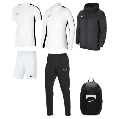 Ensemble Nike homme Pack 6 pièces Maillot Academy 23 Short Park III Haut 1/4 zip Academy 23 Pantalon de survêtement Academy 23 Veste doublée Team Fall Sac à dos Academy Team DR1336 BV6855 DR1352 DR1666 CW6157 DV0761