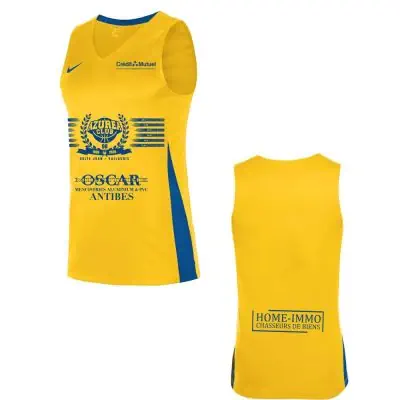 Maillot de match Nike Azurea Basket Club Jaune pour enfant