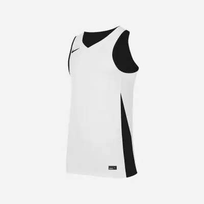 MAILLOT BASKETBALL SANS MANCHE REVERSIBLE HOMME/FEMME - T500 NOIR BLANC