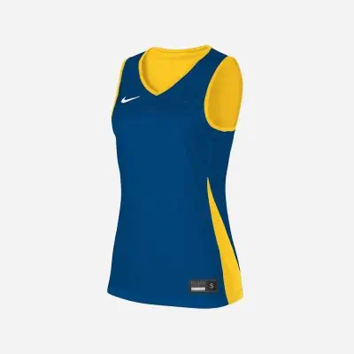 maillot de basketball nike reversible Jaune et Bleue femme nt0213 719