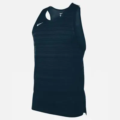 NT0300-451 Débardeur de running Nike Stock Dry Miler Bleu Marine pour Homme