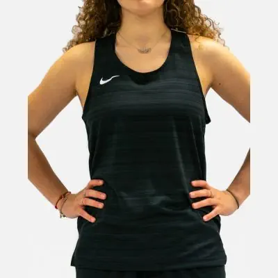 NT0301-010 Débardeur de running Nike Stock Dry Miler Noir pour Femme