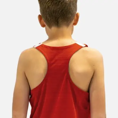 NT0302-657 Débardeur de running Nike Stock Dry Miler Rouge pour Enfant