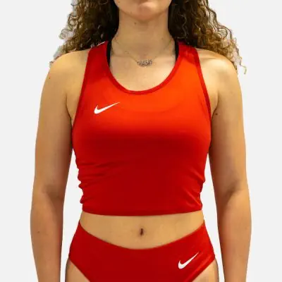 Débardeur Court Nike Team Stock Cover Top Rouge pour Femme NT0312-657