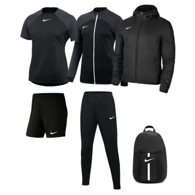 Ensemble Nike femme Pack 6 pièces Maillot Academy Pro Short Park III Veste de survêtement Academy Pro Pantalon de survêtement Academy Pro Veste doublée Team Fall Sac à dos Academy Team DH9242 BV6860 DH9250 DH9273 DC8039 DC2647