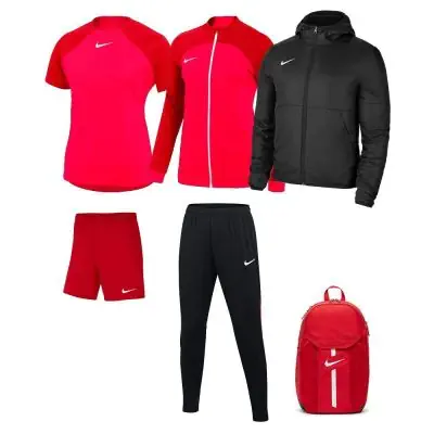 Ensemble Nike femme Pack 6 pièces Maillot Academy Pro Short Park III Veste de survêtement Academy Pro Pantalon de survêtement Academy Pro Veste doublée Team Fall Sac à dos Academy Team DH9242 BV6860 DH9250 DH9273 DC8039 DC2647