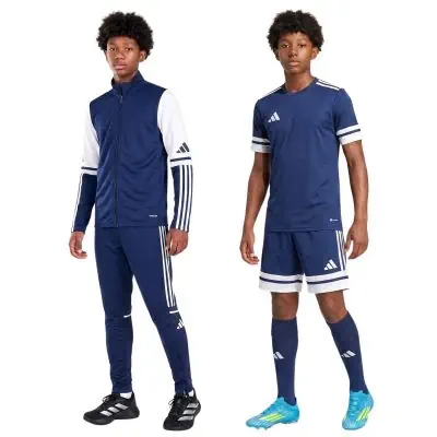 ensemble adidas squadra 25 enfant survetement maillot short chaussettes bleu marine
