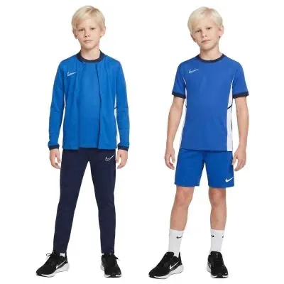 ensemble nike academy 25 pour enfant veste pantalon maillot short bleu royal