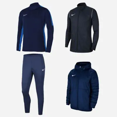 pack nike academy 23 noir pour enfant haut d'entrainement pantalon de survetement coupe-vent veste doublee