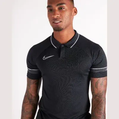 Mens black nike polo hot sale