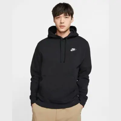 Felpa con cappuccio Nike Sportswear Club Uomo BV2654 010 Nero EKINSPORT