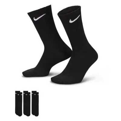 Lot de 3 paires de chaussettes Nike Everyday Lightweight Crew SX7676 010 Noir EKINSPORT