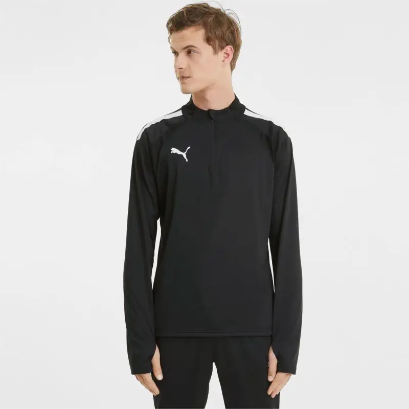 sweat 1 4 zip puma teamliga noir homme 657236 03 sweat 1 4 zip puma teamliga noir homme 657236 03