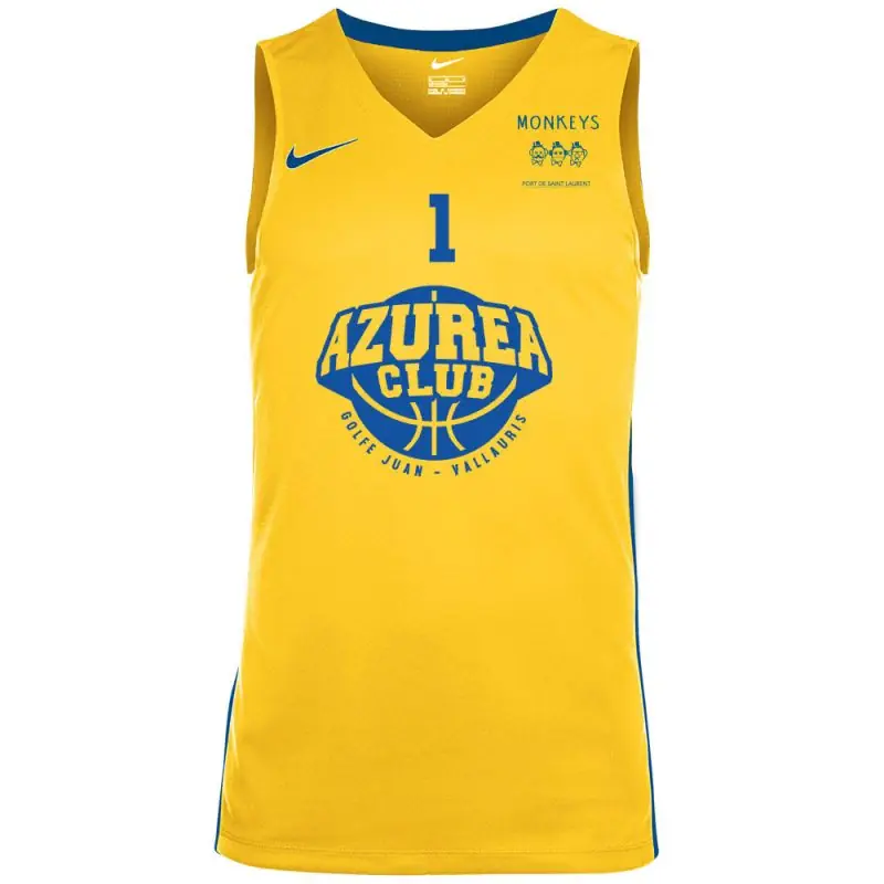 Maillot de match Nike Azurea Basket Club Jaune pour enfant Maillot de match Nike Azurea Basket Club Jaune pour enfant