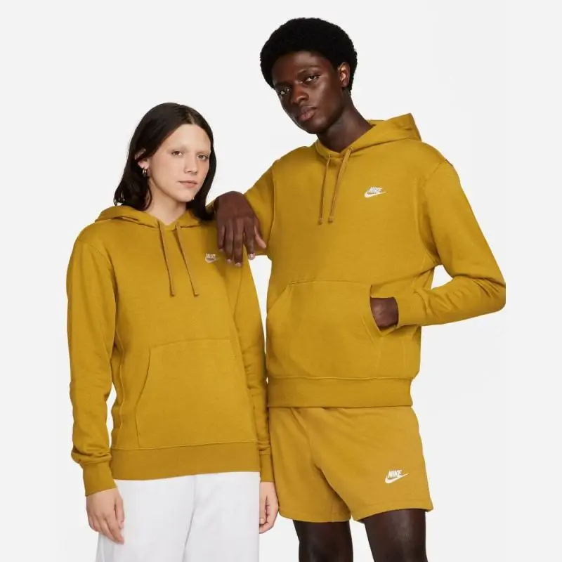 sweat capuche nike sportswear club fleece jaune homme bv2654 716 sweat capuche nike sportswear club fleece jaune homme bv2654 716