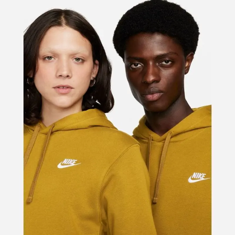 sweat capuche nike sportswear club fleece jaune homme bv2654 716 sweat capuche nike sportswear club fleece jaune homme bv2654 716