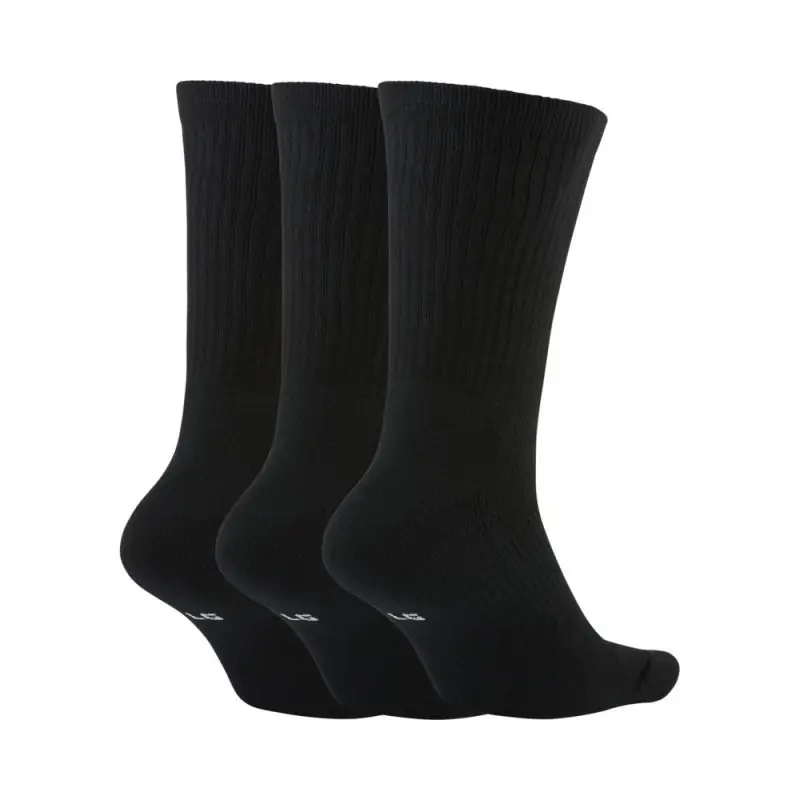 Lot de 3 paires de chaussettes de basket Nike Everyday Crew Noires DA2123-010 Lot de 3 paires de chaussettes de basket Nike Everyday Crew Noires DA2123-010