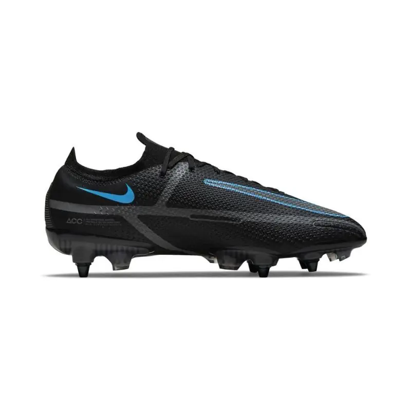 Chaussures de football Nike Phantom GT2 Elite SG-Pro AC Noires et Bleues - Renew Pack - DC0753-004 Chaussures de football Nike Phantom GT2 Elite SG-Pro AC Noires et Bleues - Renew Pack - DC0753-004