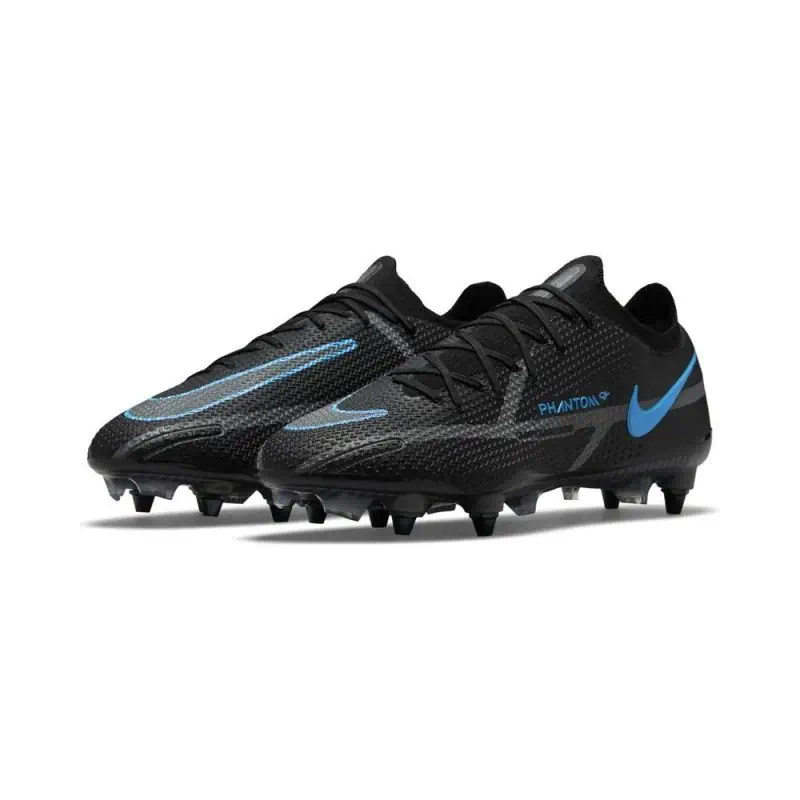 Chaussures de football Nike Phantom GT2 Elite SG-Pro AC Noires et Bleues - Renew Pack - DC0753-004 Chaussures de football Nike Phantom GT2 Elite SG-Pro AC Noires et Bleues - Renew Pack - DC0753-004