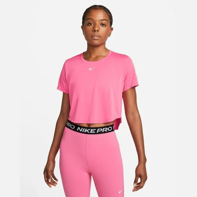 tshirt nike dri fit one fit cropped rose femme dd4954 684 tshirt nike dri fit one fit cropped rose femme dd4954 684
