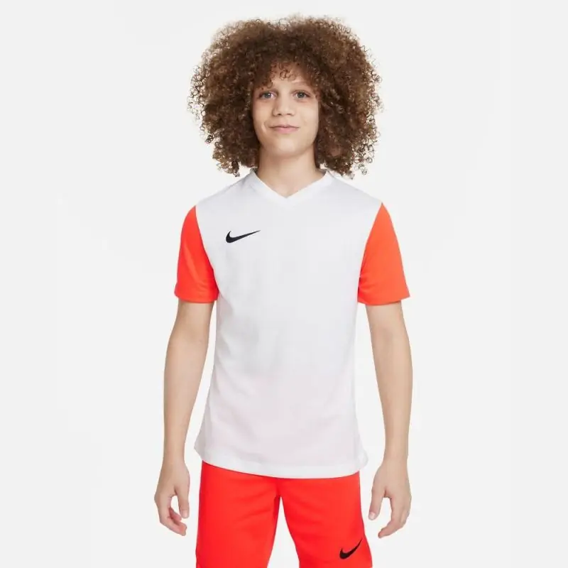 Maillot Nike Tiempo Premier II Blanc & Rouge pour enfant Maillot Nike Tiempo Premier II Blanc & Rouge pour enfant